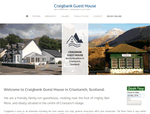Tablet Screenshot of craigbankguesthouse.com